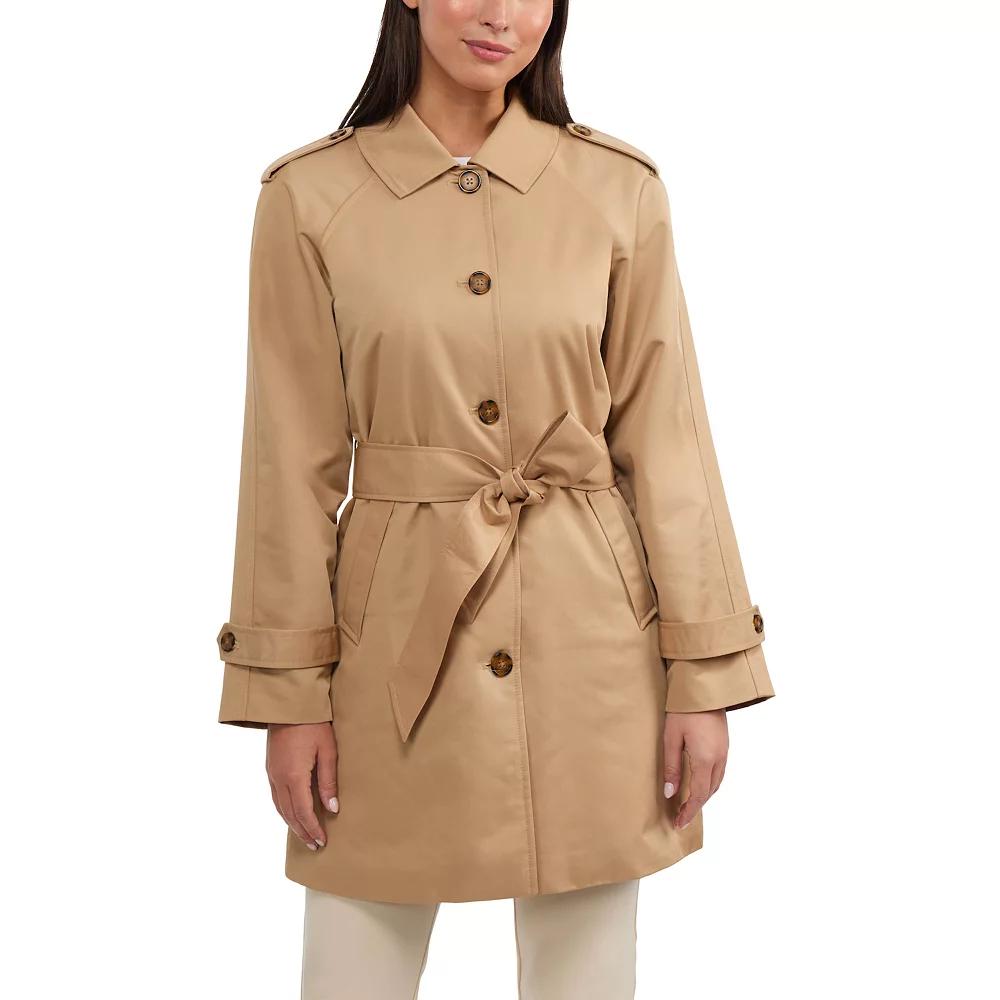 Women's Ellen Tracy Classic Trench Coat, Size: Small, Black Product Image