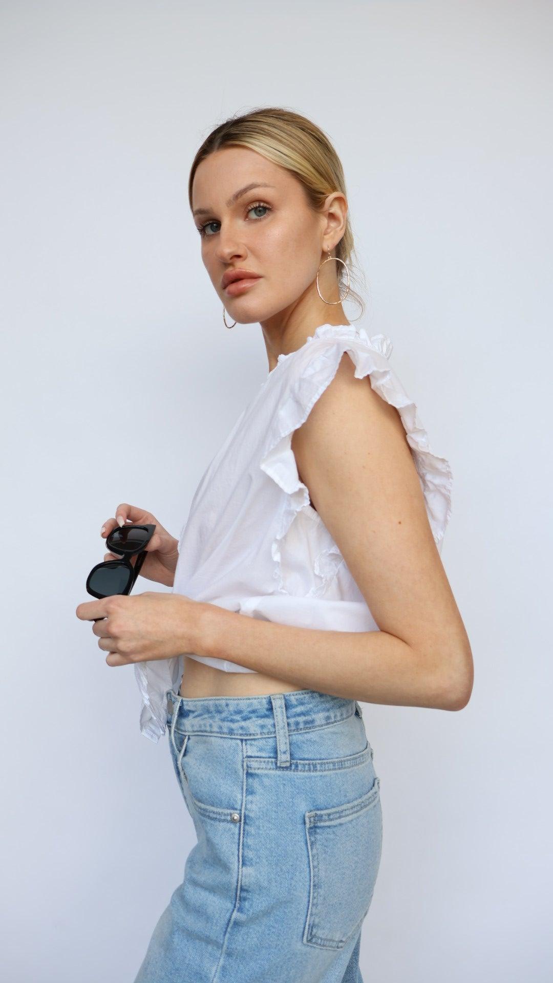 Ellie Ruffle Detail Top Product Image