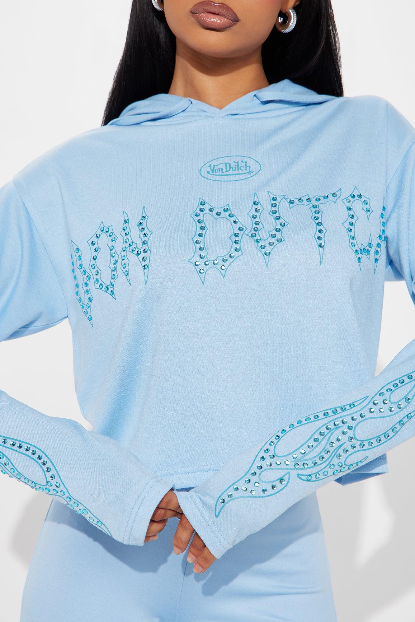 Von Dutch Fire Racer Layered Hoodie - Blue Product Image