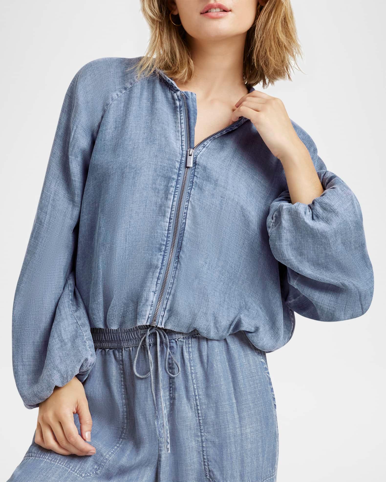 Carina Indigo Bomber Jacket Product Image