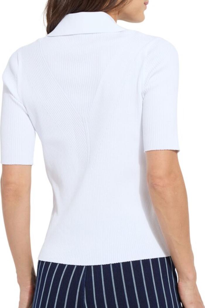 Kenzie Ribbed Knit Polo Product Image