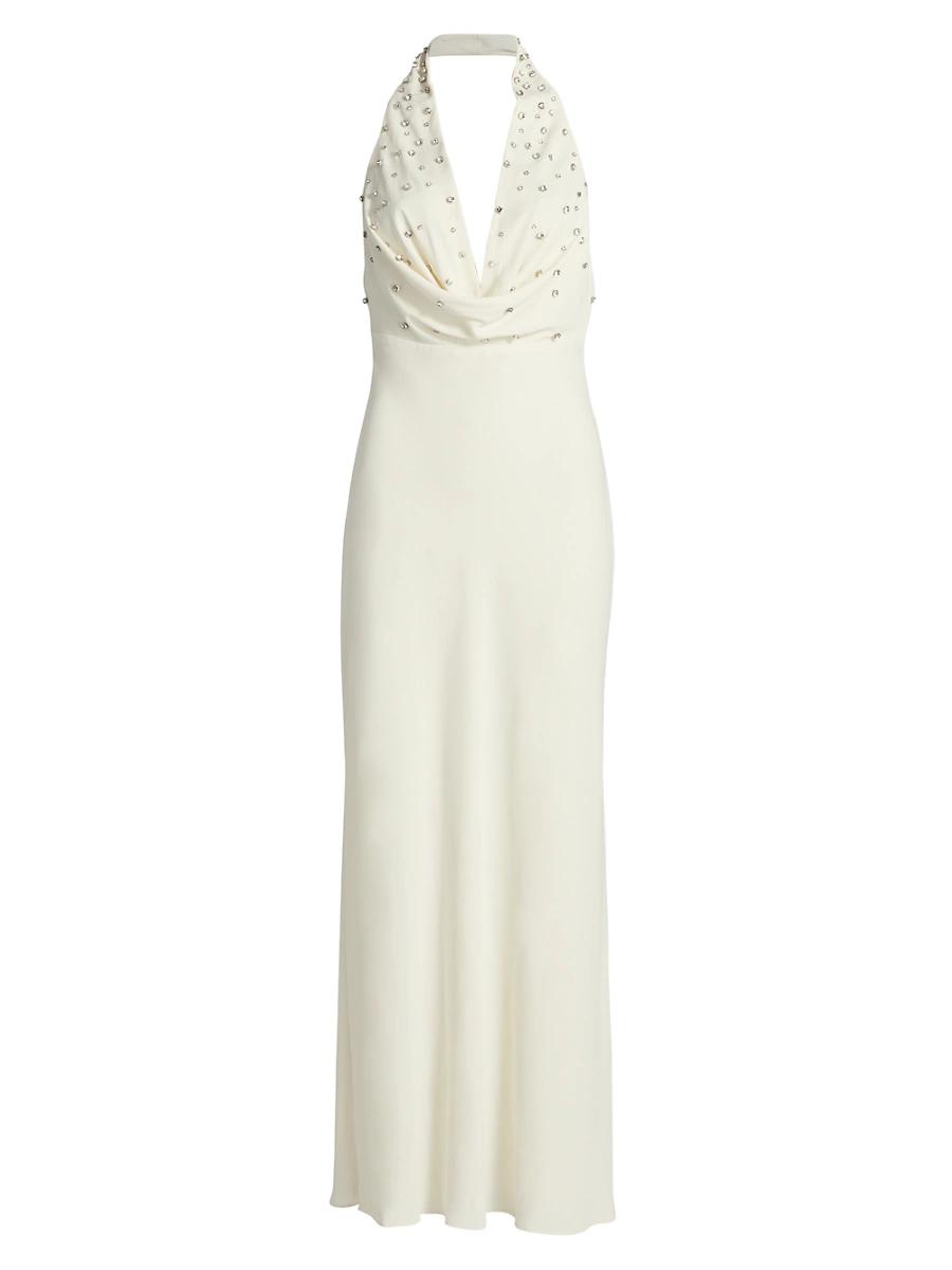 Womens Kimberley Crystal-Embellished Halterneck Maxi Dress Product Image