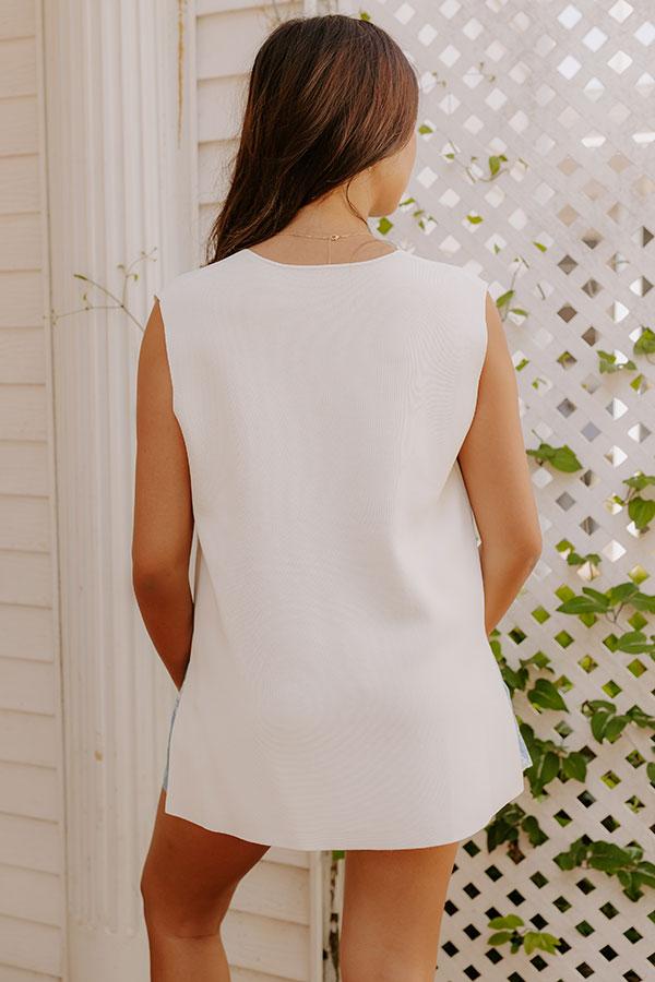Effortlessly You Knit Top in Cream Product Image