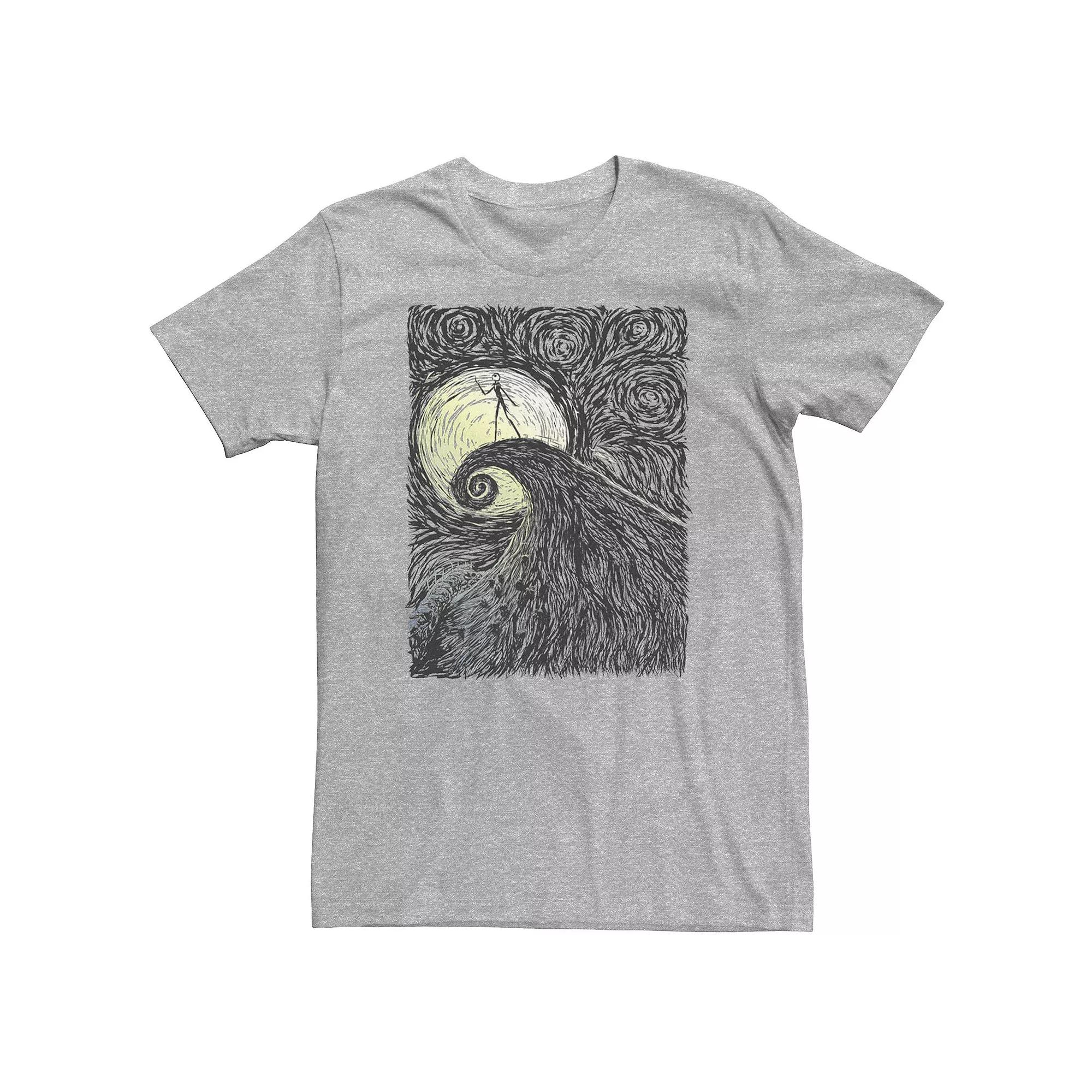 Big & Tall Disney The Nightmare Before Christmas Spiral Hill Portrait Tee, Men's,  Product Image
