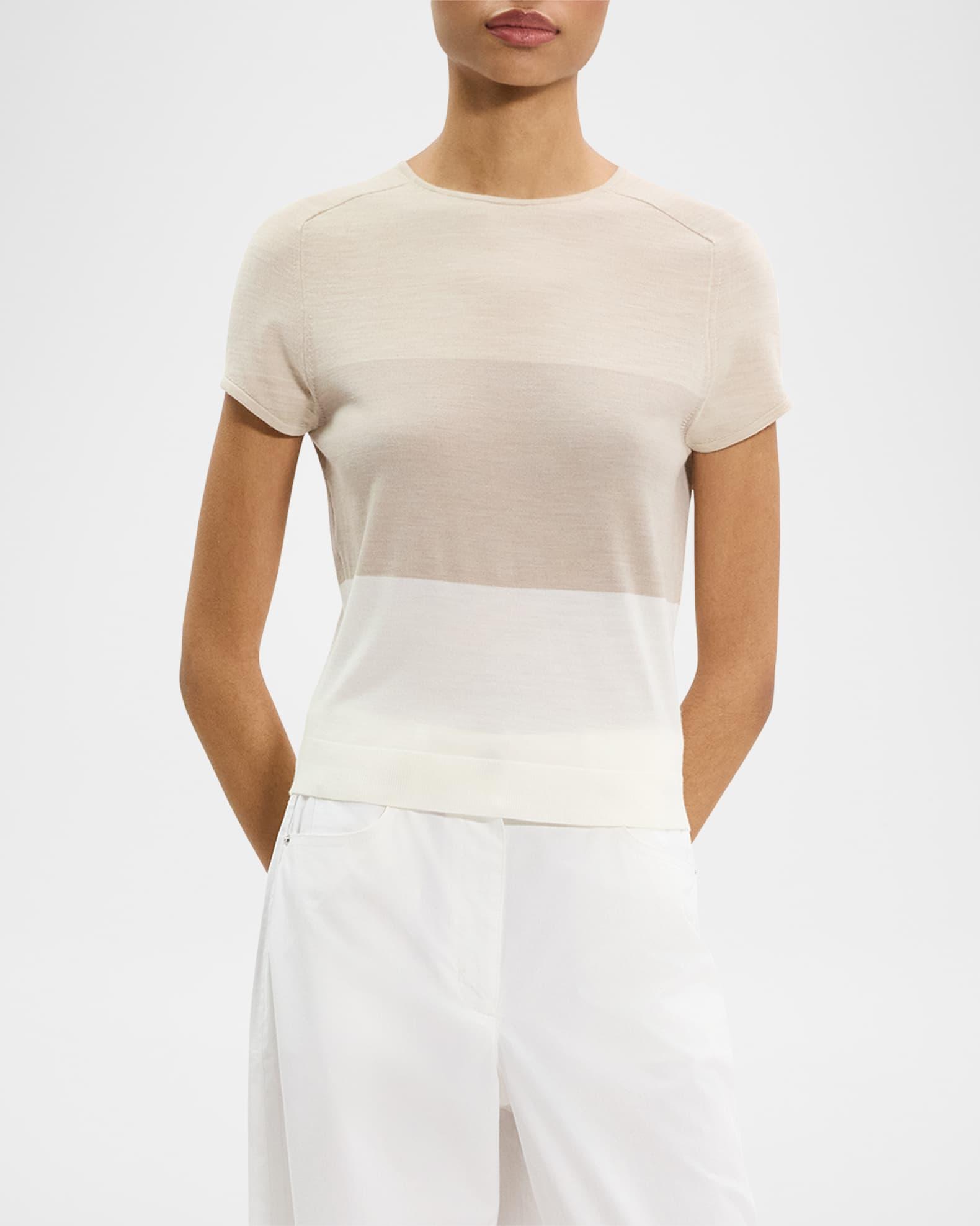 Color Block Crewneck Tee Product Image