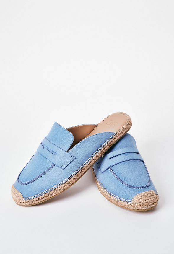 JustFab Margaux Platform Loafer Pump Womens Black/ White Size 8.5 Product Image