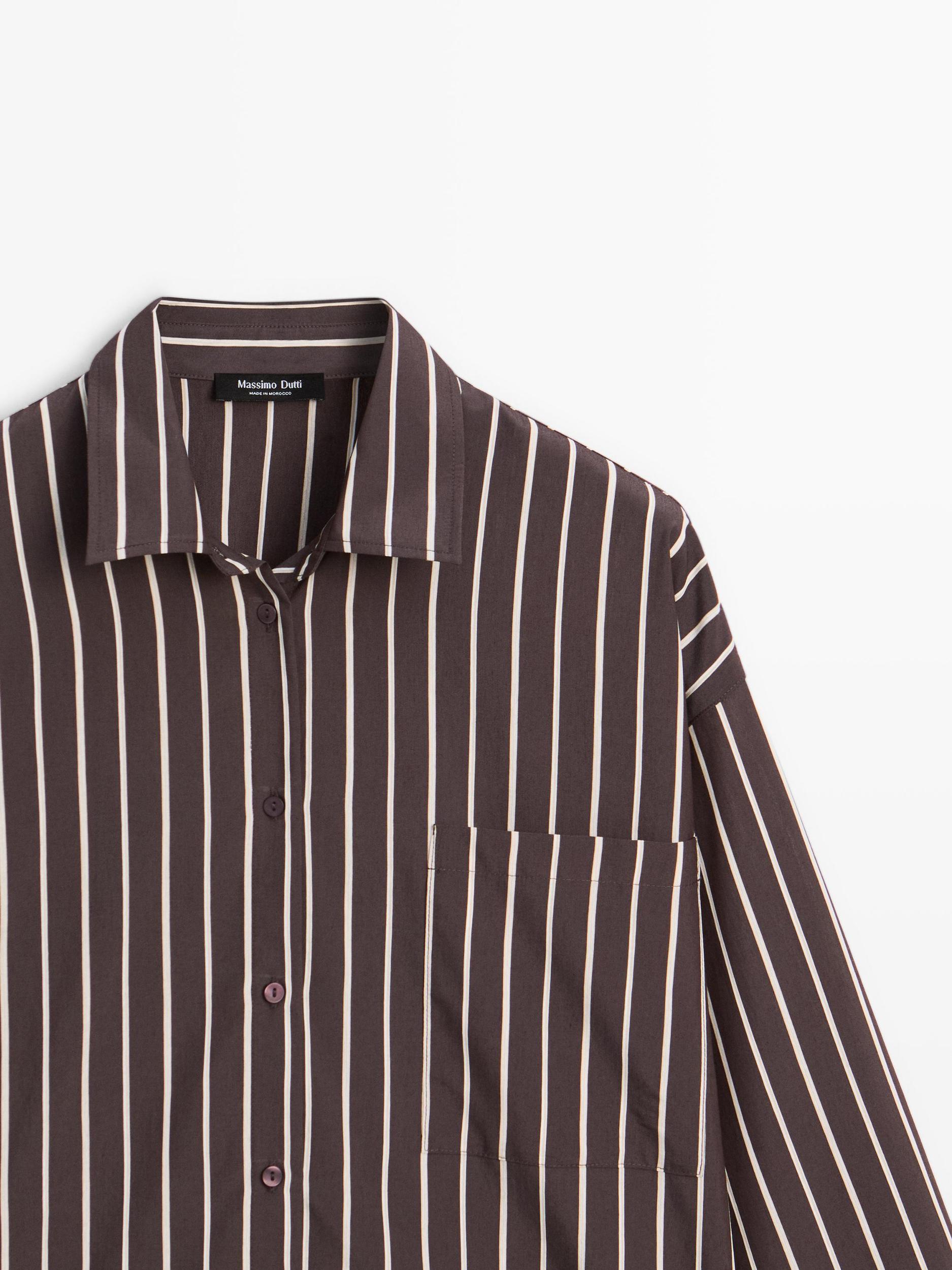 Loose-fitting striped shirt Product Image