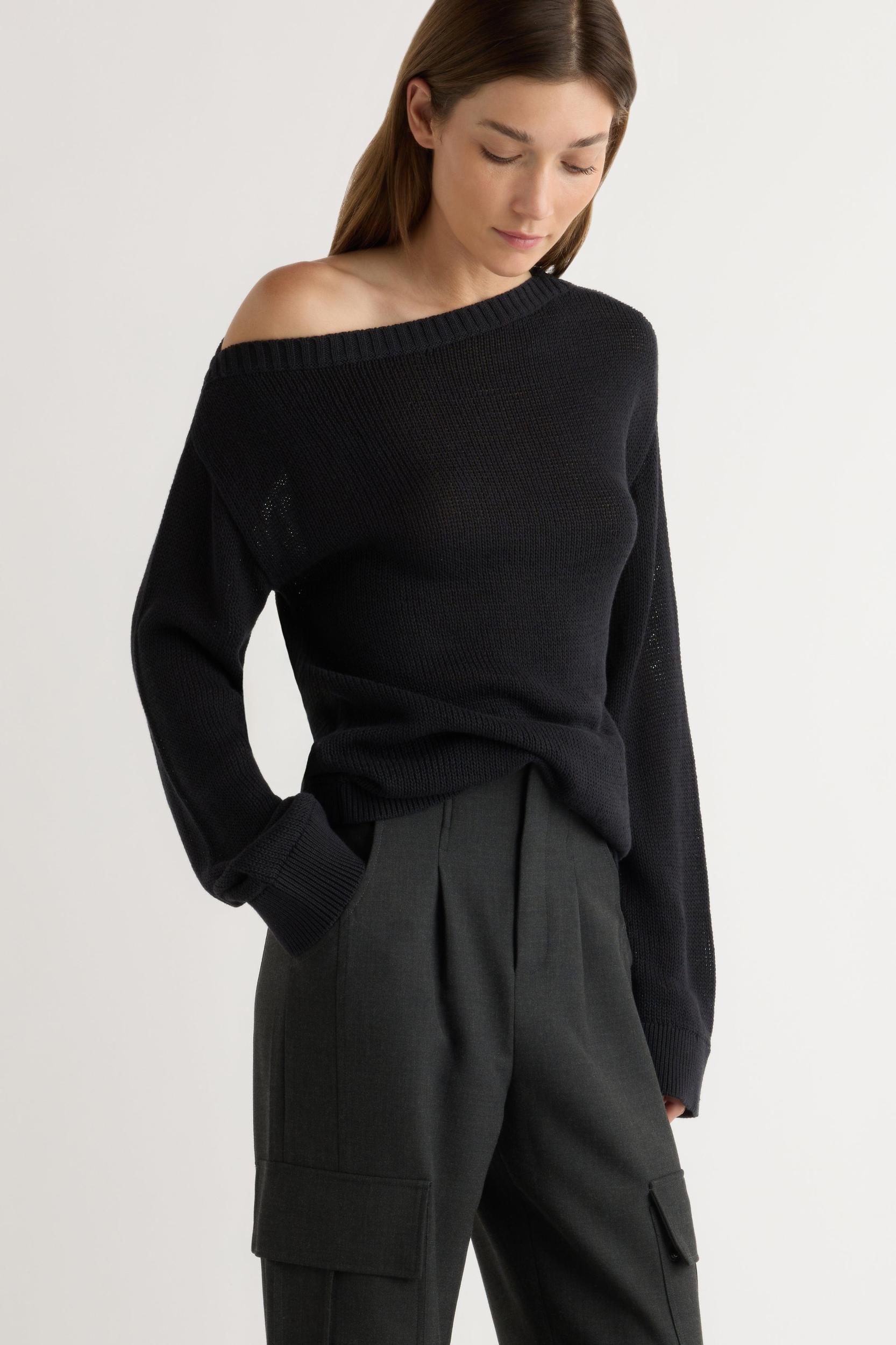 Issa Lightweight Off-Shoulder Sweater Product Image