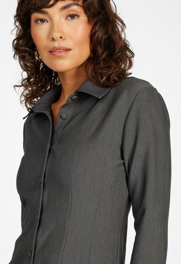 Corset Midi Suiting Shirt Dress Product Image