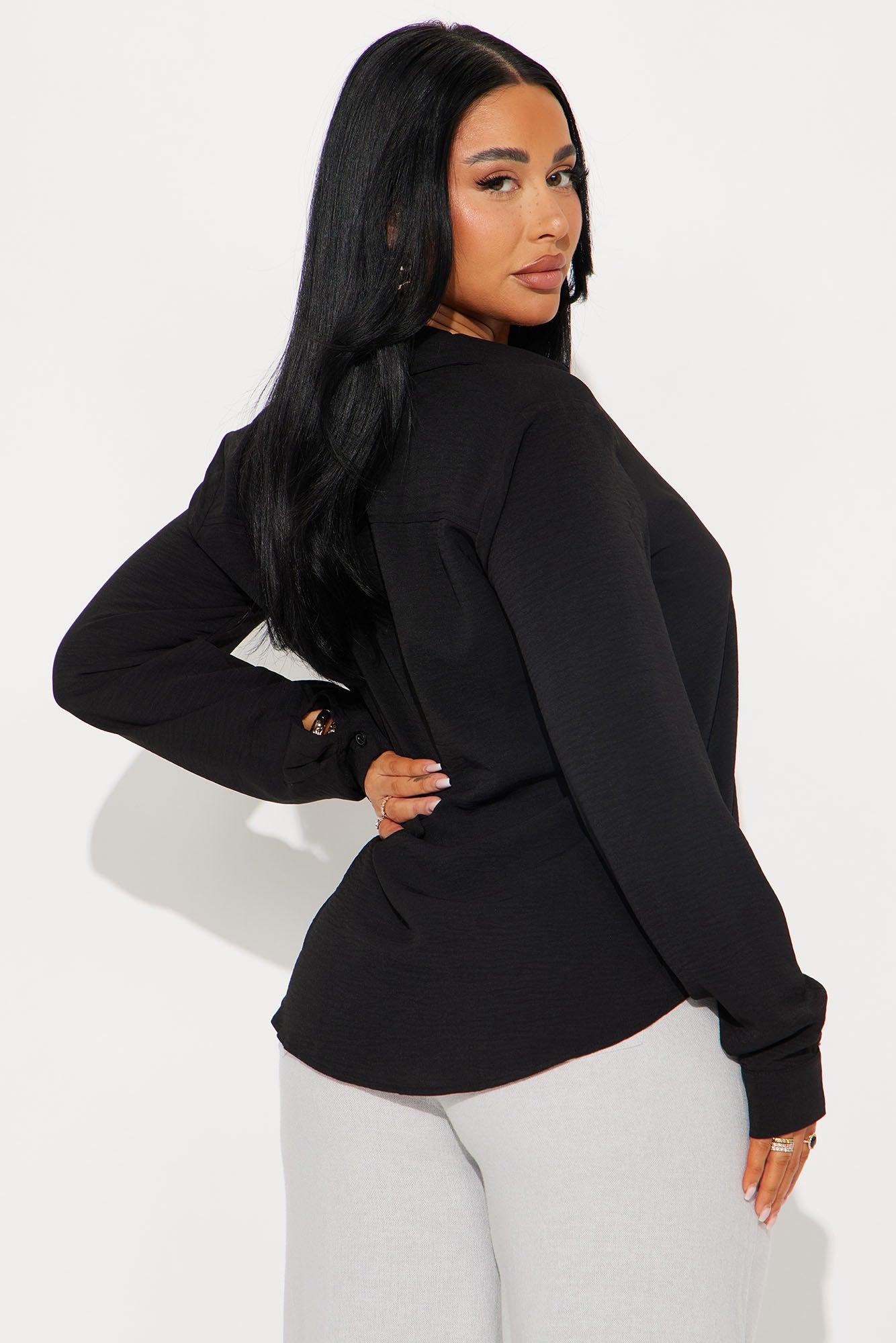 Vivienne Button Up Shirt - Black Product Image