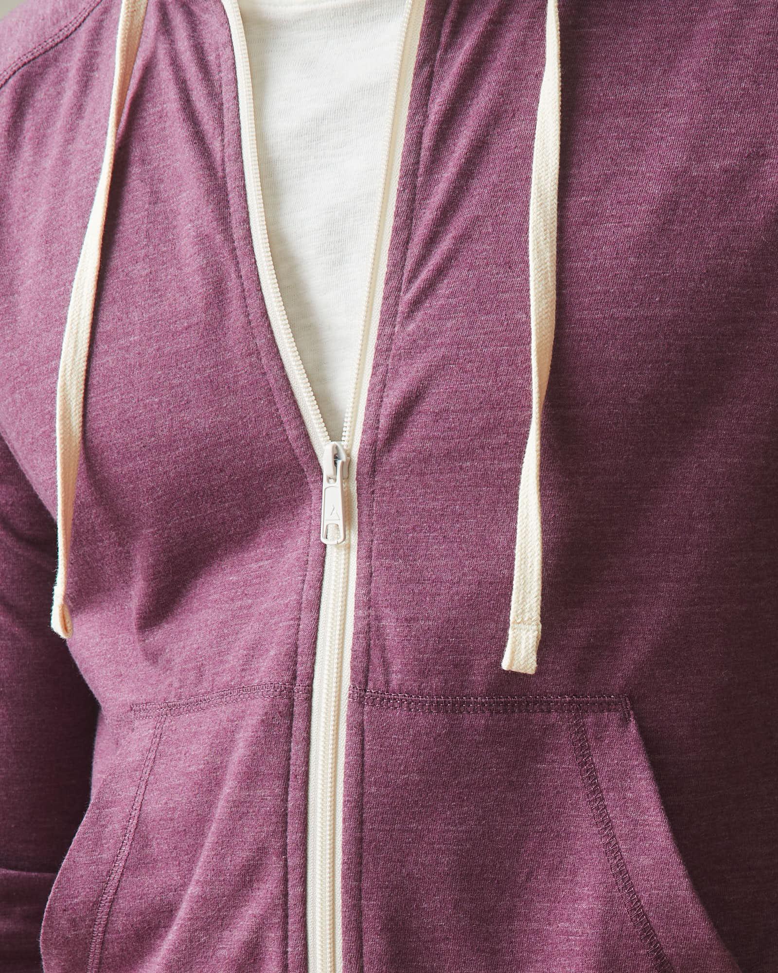 Men's Lightweight Full Zip - Grape Wine Heather Product Image