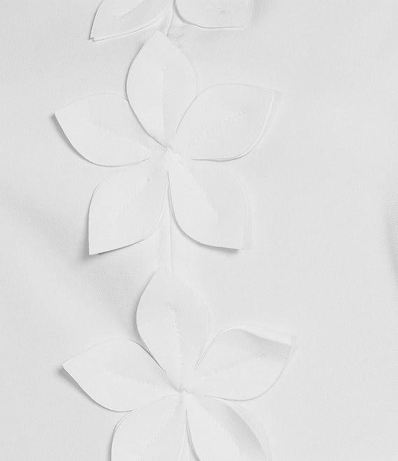 IC Collection Knit Boat Neck Sleeveless Floral Applique Midi Dress Product Image