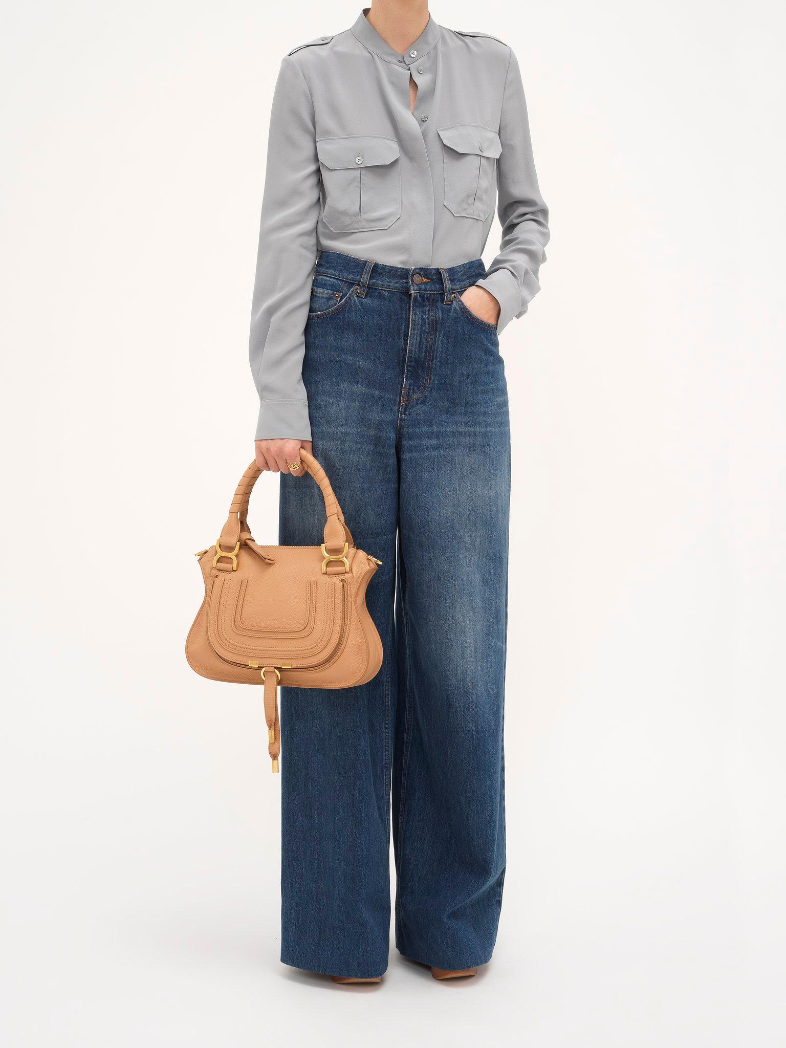 Small Marcie bag in grained leather Product Image