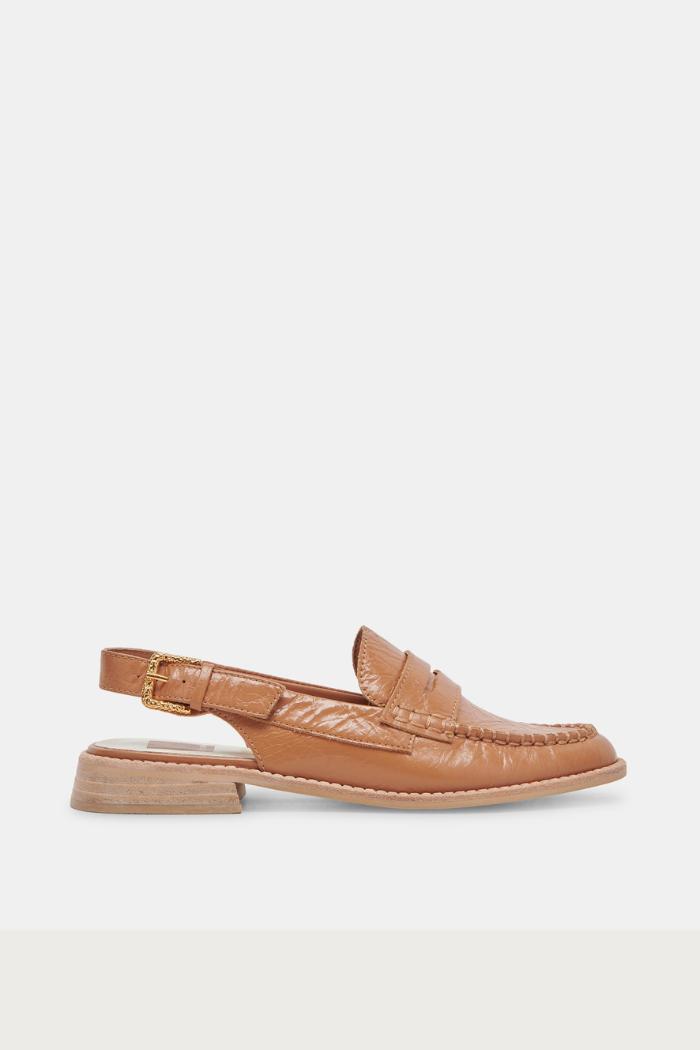 Hardi Loafers- Tan Crinkle Patent Product Image