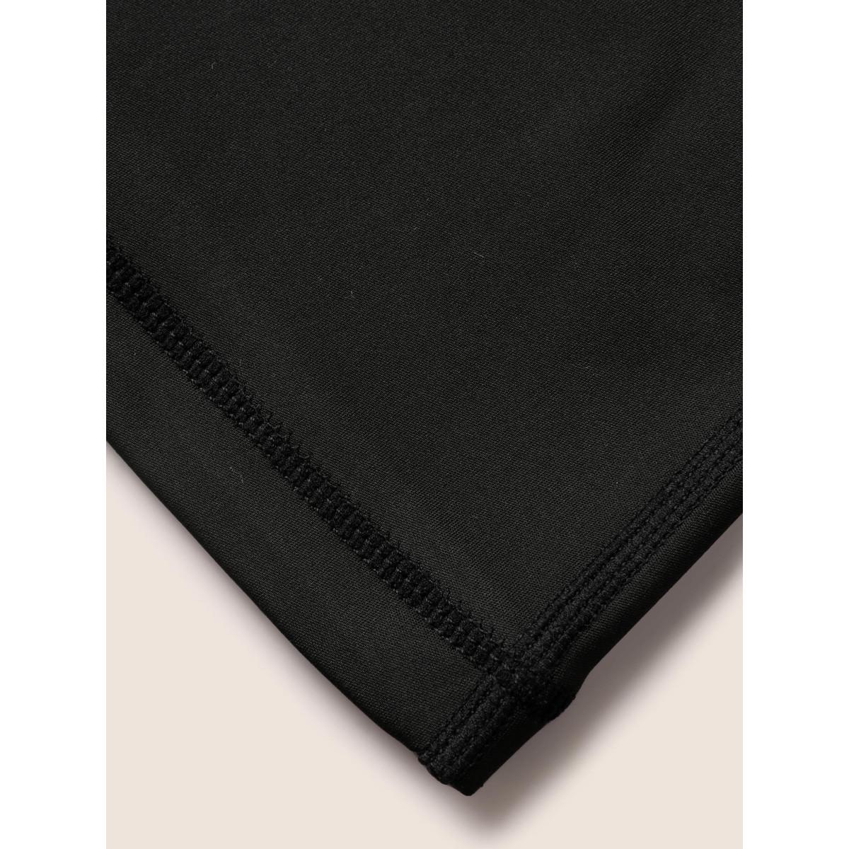 Plus Size Mid Rise High Stretch Bootcut Leggings Women Black Casual High stretch Bootcut Mid Rise Everyday Leggings BloomChic 10/M Product Image