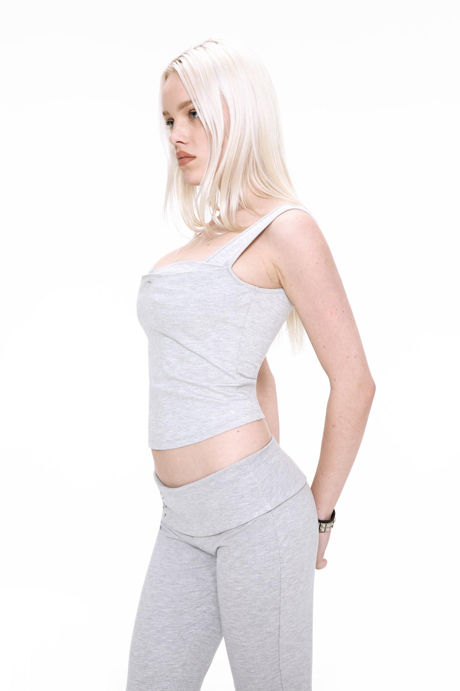 LUNA TOP - HEATHER GREY Product Image