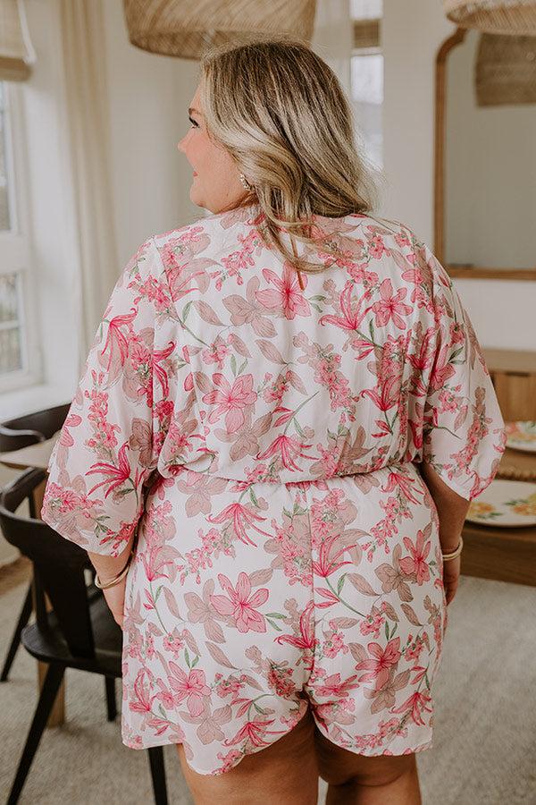 Coastal Calm Floral Romper Curves Product Image