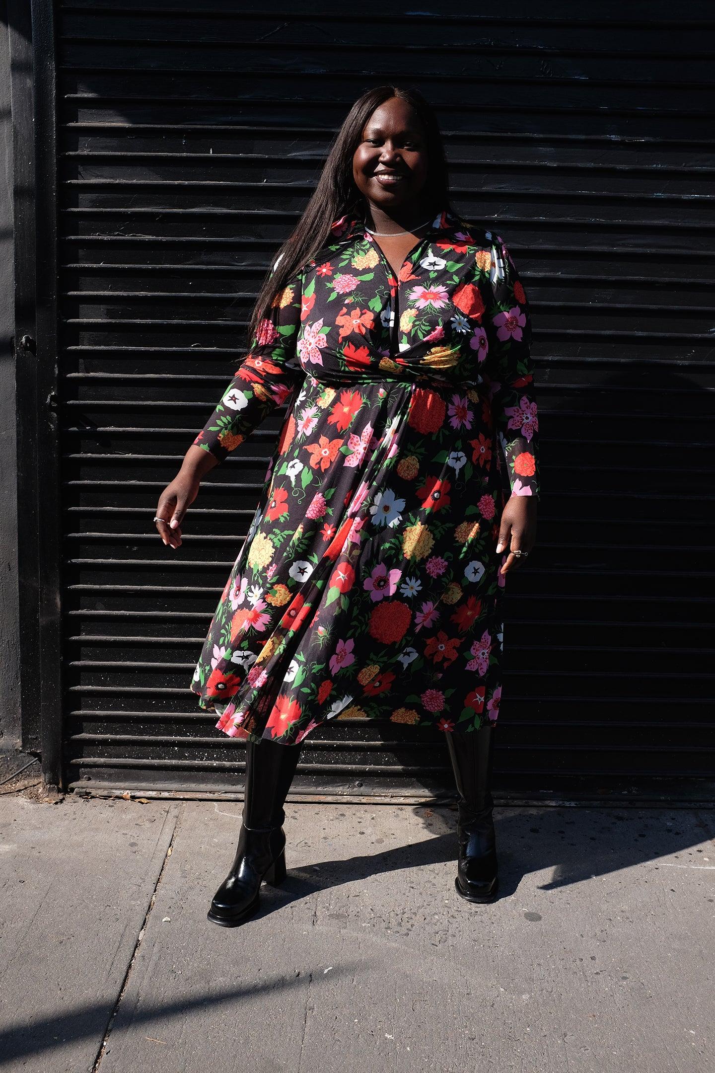 Enid Wrap Dress - Mills Floral Product Image