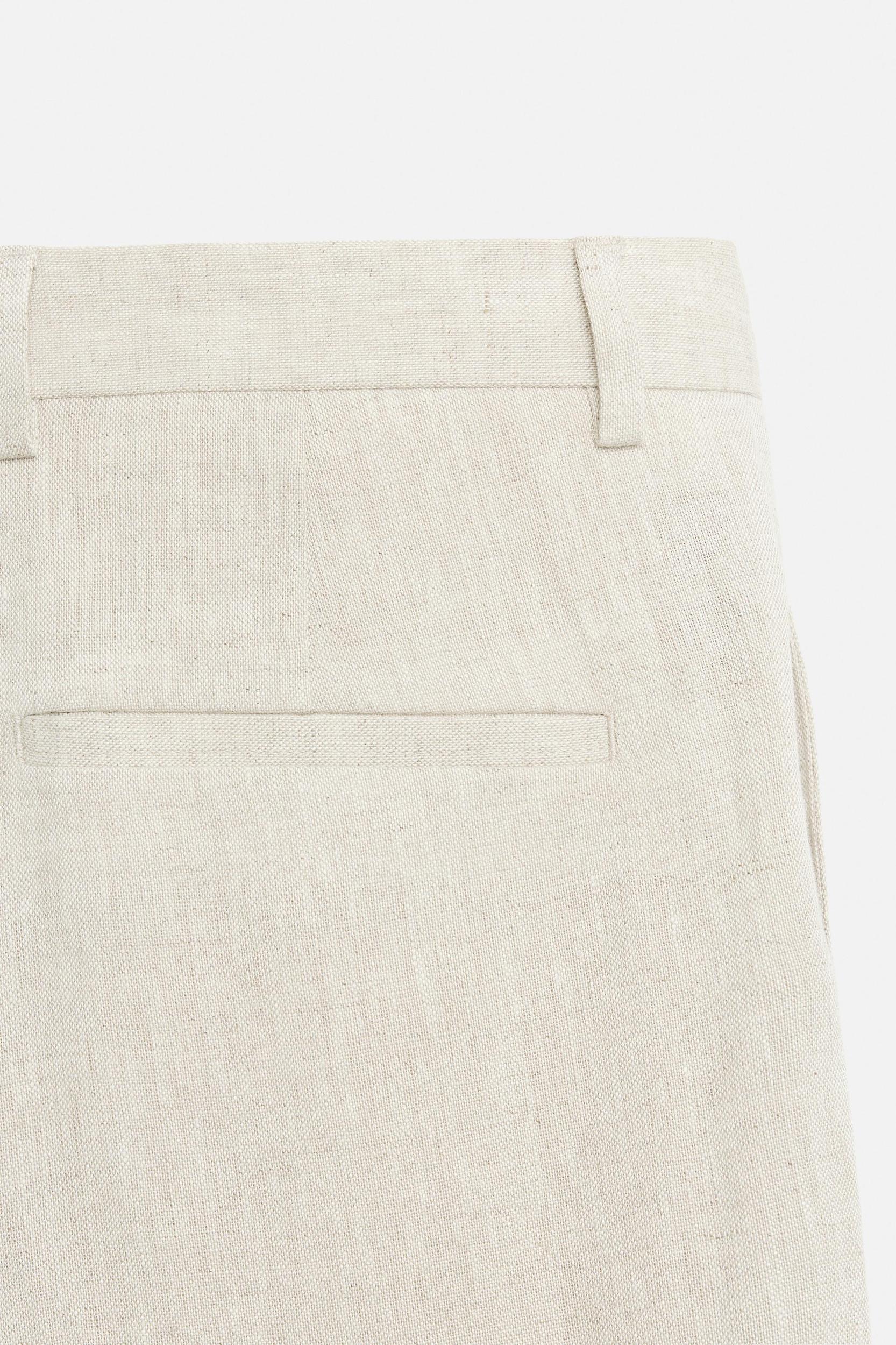 100% LINEN PLEATED PANTS Product Image