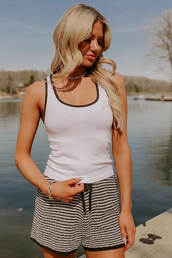 Lake Life Seamless Tank in White Product Image