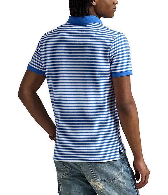 Polo Ralph Lauren Classic Fit Thin Striped Mesh Short Sleeve Polo Shirt Product Image