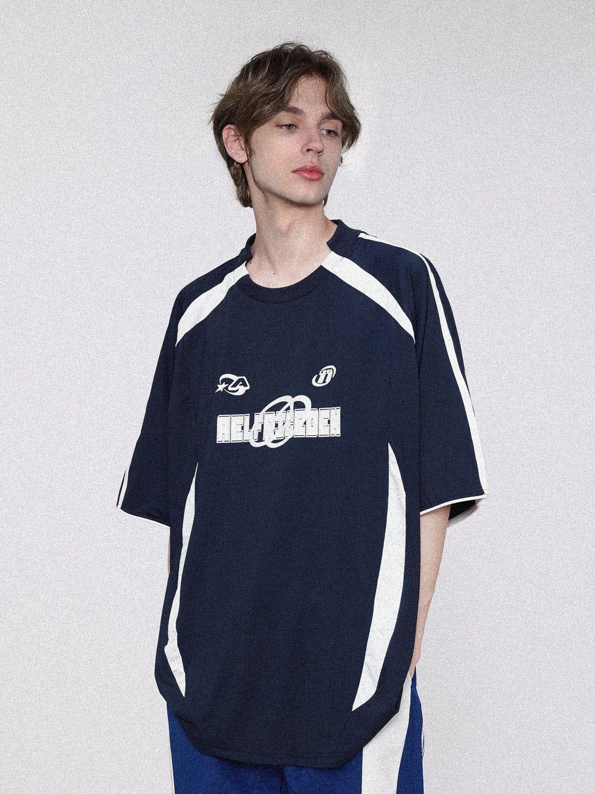 Aelfric Eden Contrast Color Stripe Soccer Jersey Product Image