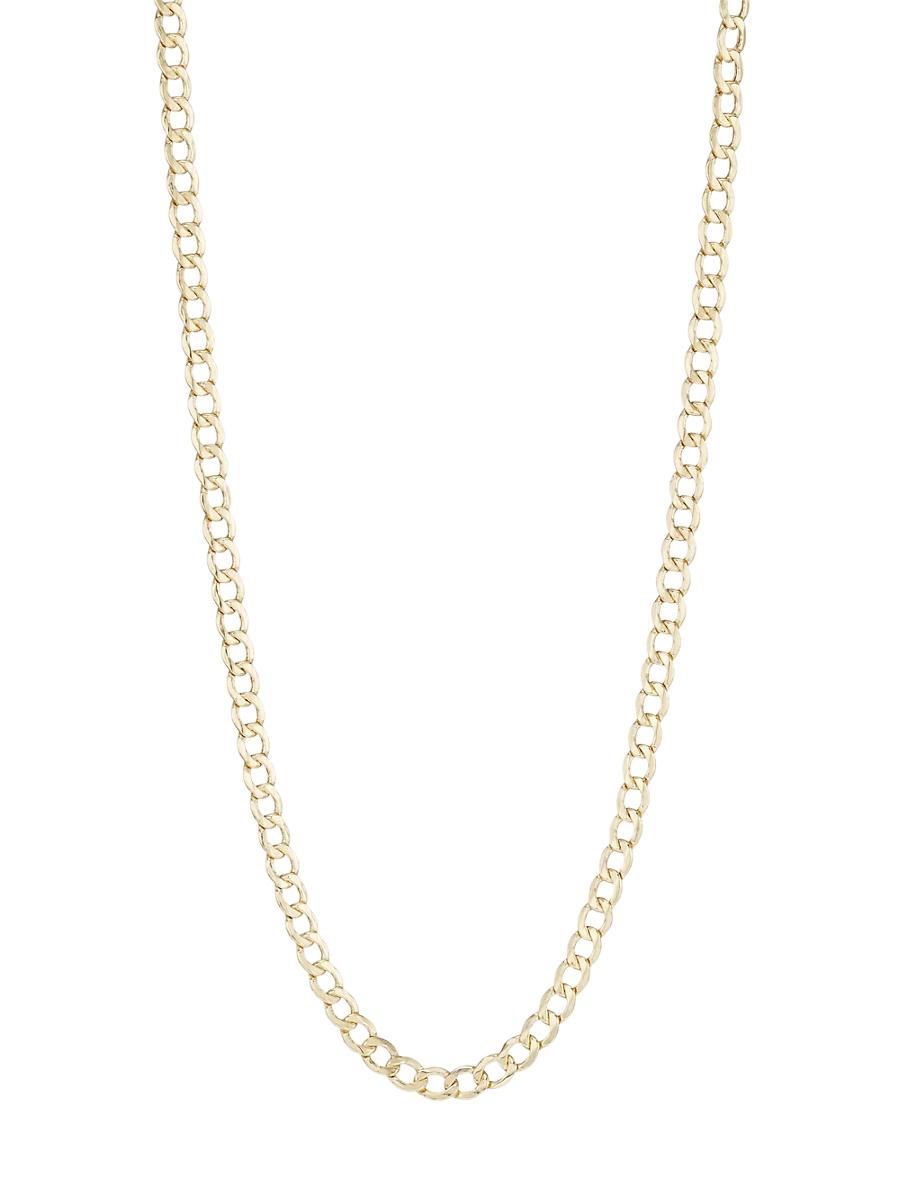 Mens 14K Gold Curb Chain Necklace Product Image