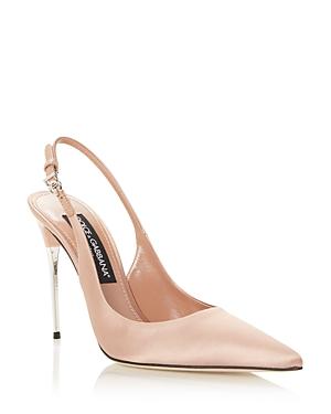 Dolce & Gabbana Womens Pointed Toe Slingback High Heel Pumps Product Image