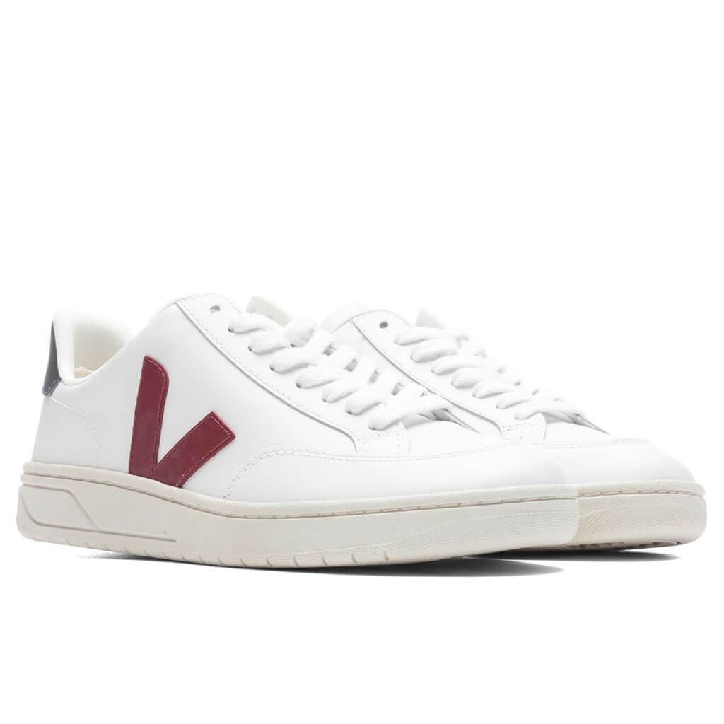 V-12 Leather - Extra White/Marsala Male Product Image