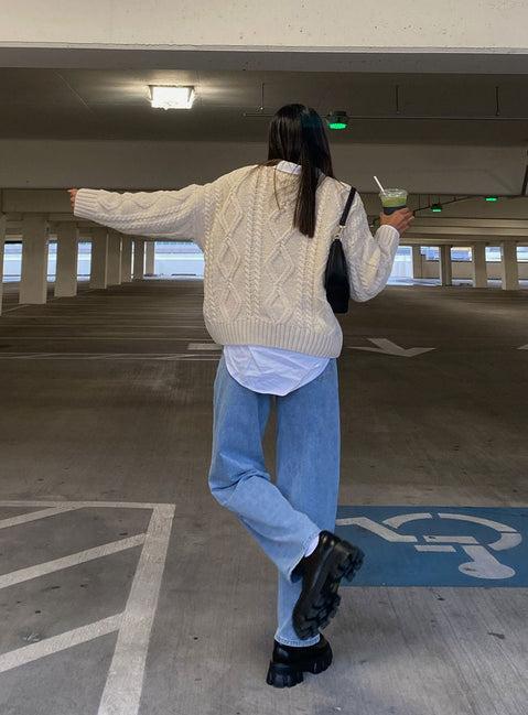 Anaya Oversized Sweater Beige Product Image