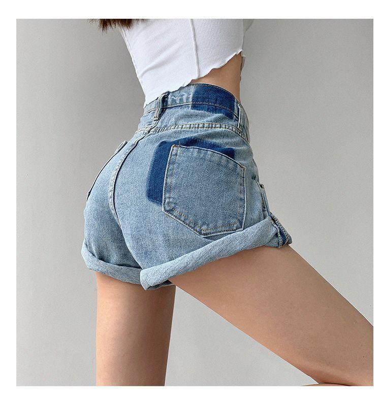 Rolled Denim Hot Shorts in 5 Colors Product Image