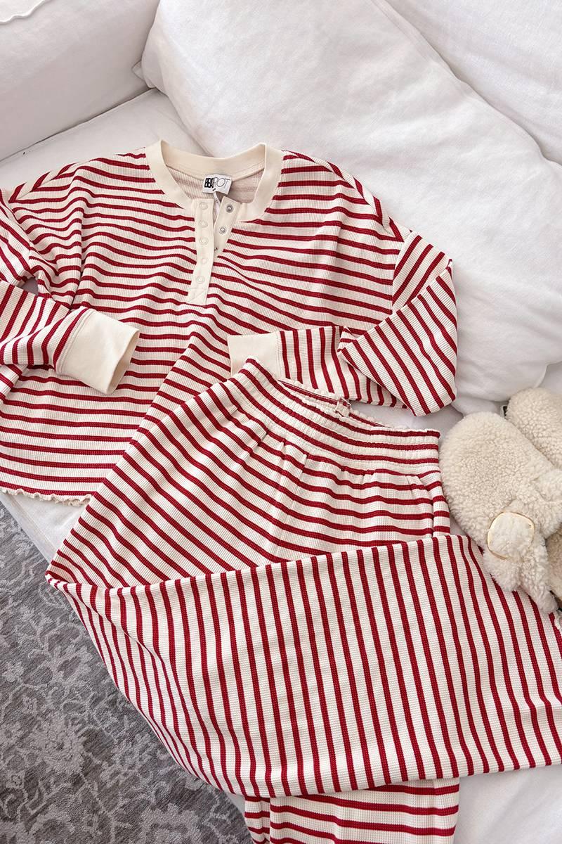Candy Cane Waffle Sleep Set Product Image