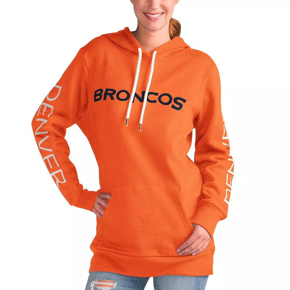 Women's G-III 4Her by Carl Banks Orange Denver Broncos Extra Inning Pullover Hoodie,  Product Image