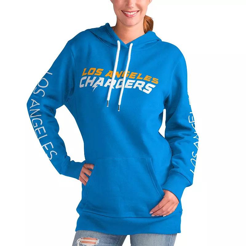Women's G-III 4Her by Carl Banks Powder Blue Los Angeles Chargers Extra Inning Pullover Hoodie,  Product Image