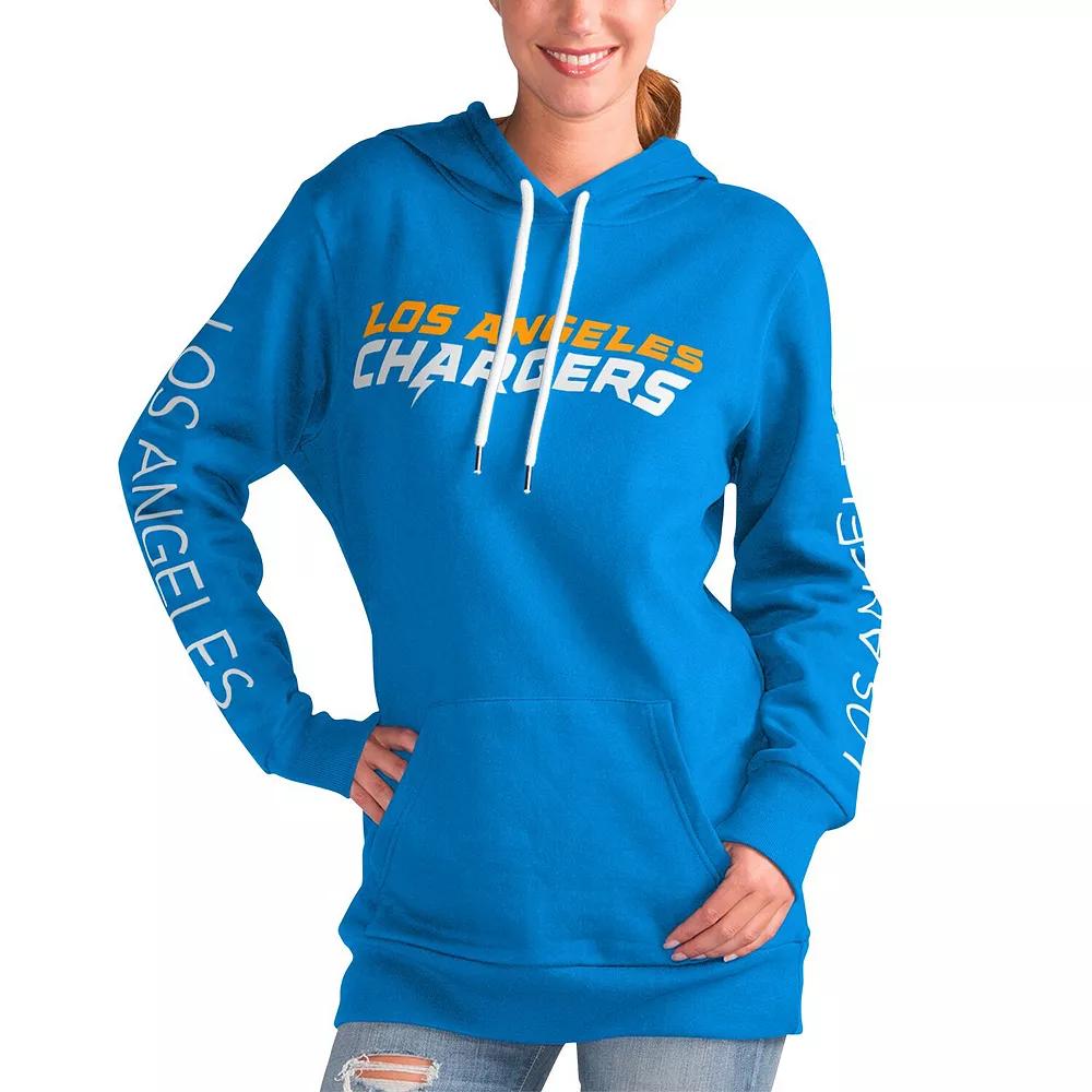 Women's G-III 4Her by Carl Banks Powder Blue Los Angeles Chargers Extra Inning Pullover Hoodie,  Product Image