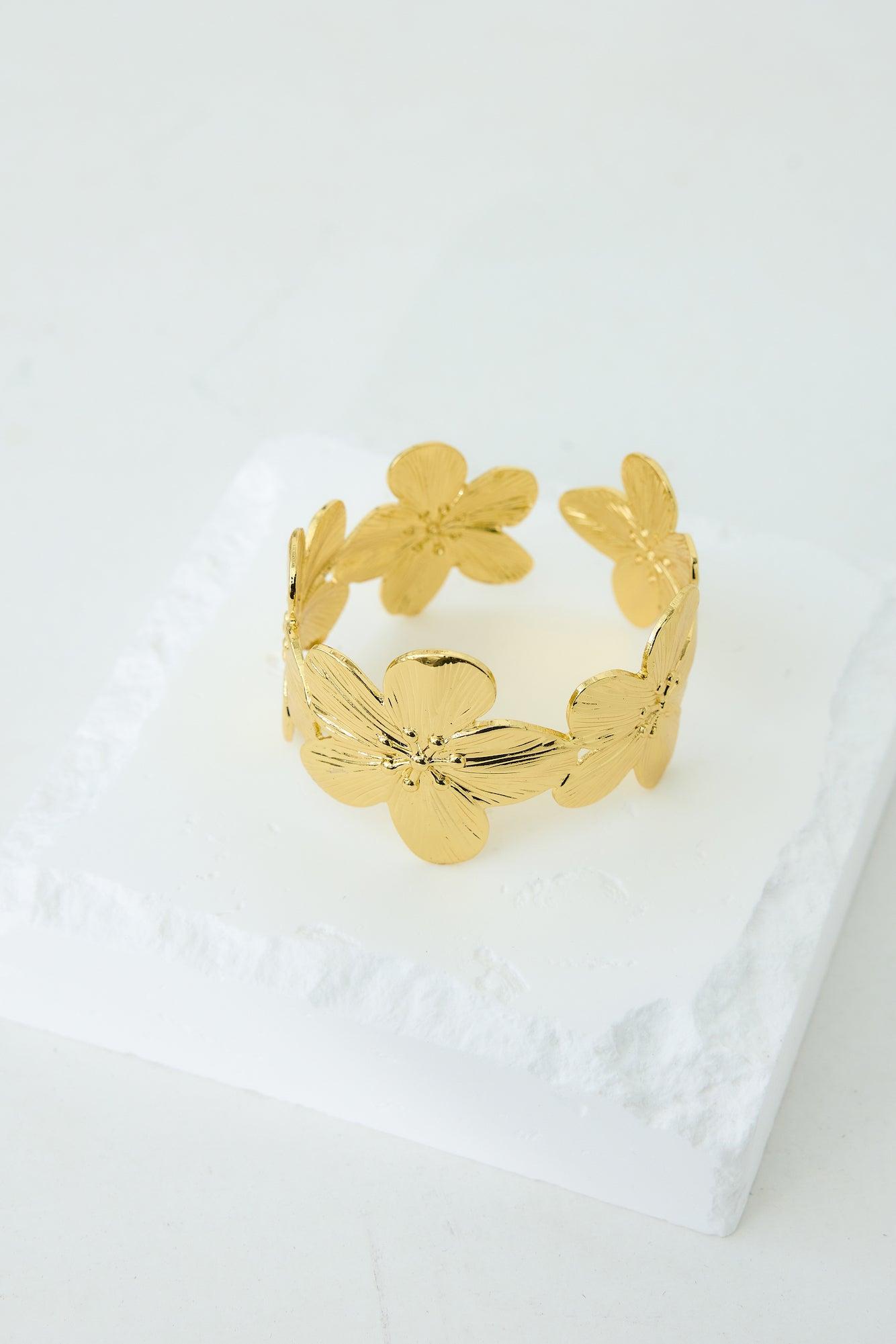 Petal Kisses Cuff Bracelet Gold Product Image