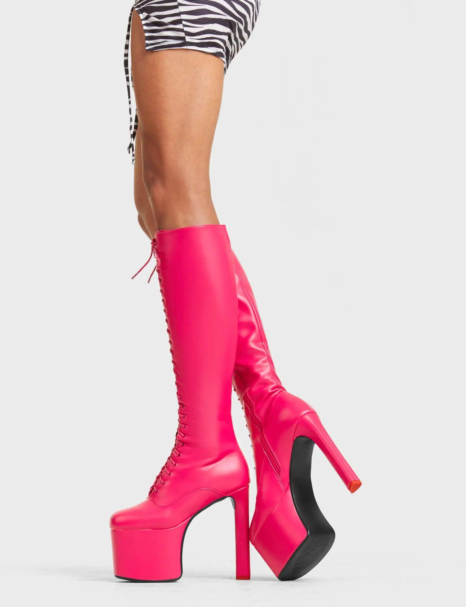 Nowhere To Run Platform Knee High Boots Product Image
