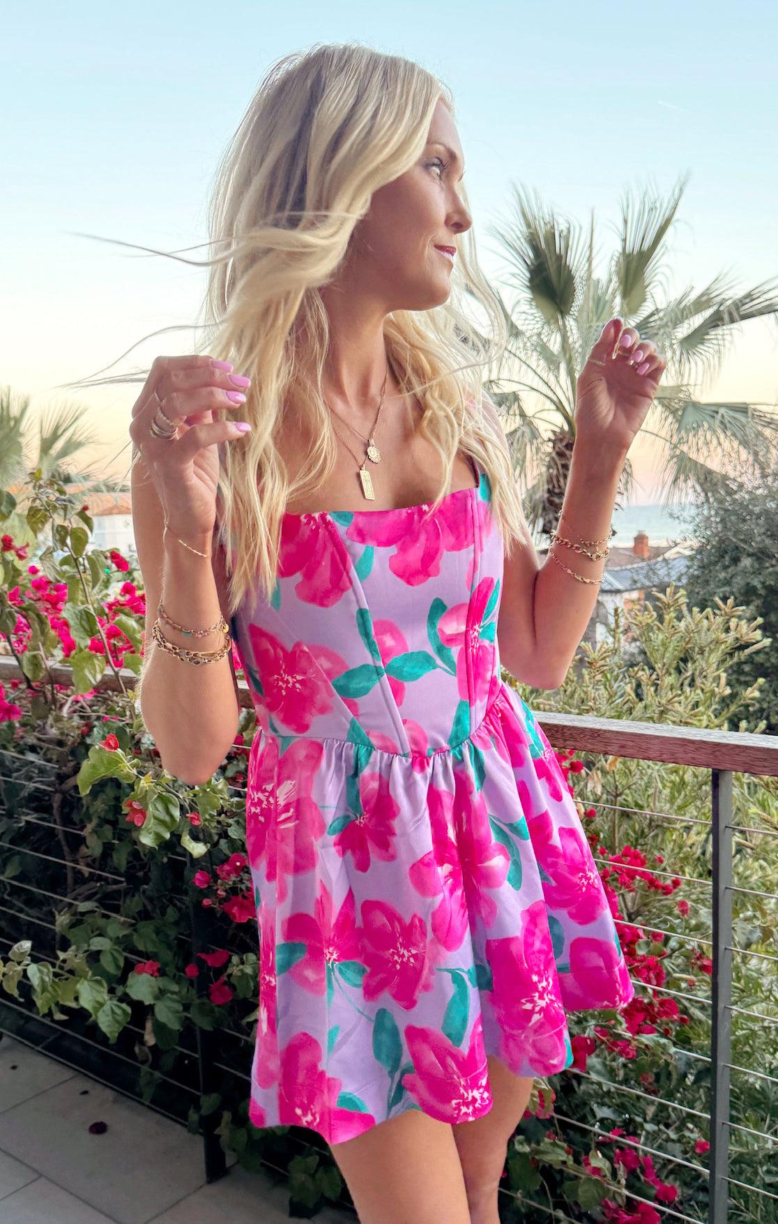 Nina Skort Dress ~ Garden Party Purple Product Image