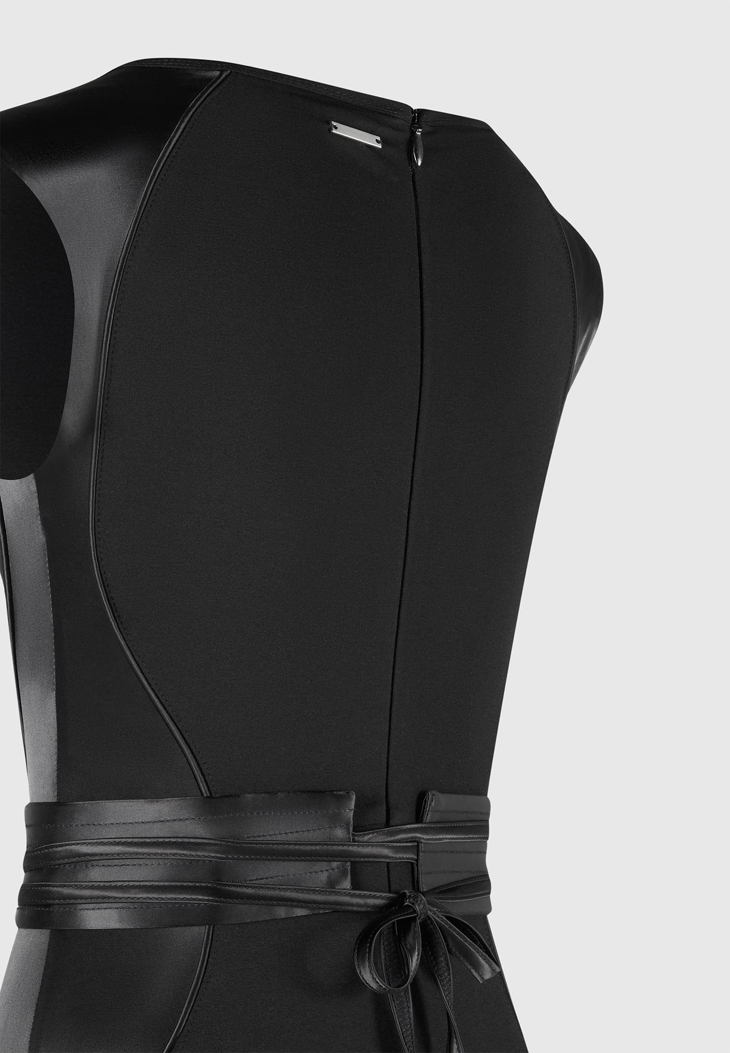 Satin Contour Flared Jumpsuit - Black Female Product Image