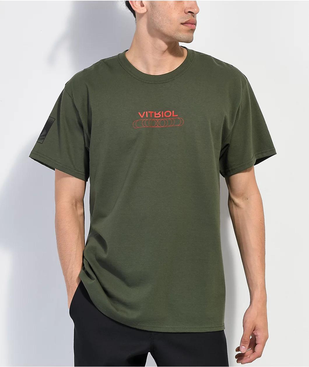 Vitriol Decoding Army Green T-Shirt Product Image