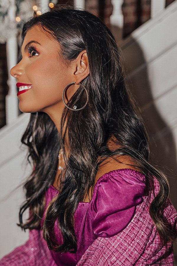 Prosecco Fizz Hoop Earrings Product Image