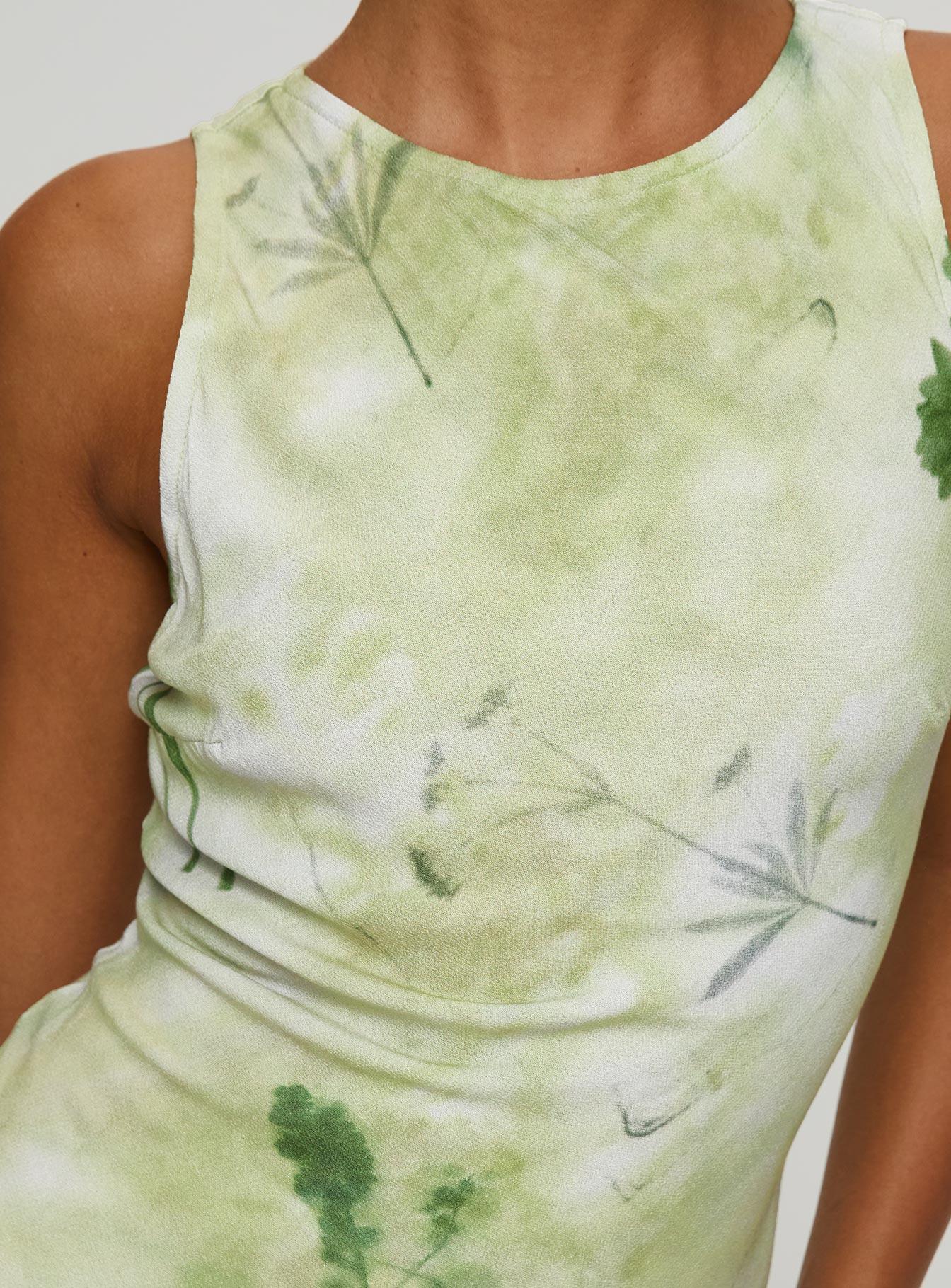 Vivre Mini Dress Green Floral Product Image