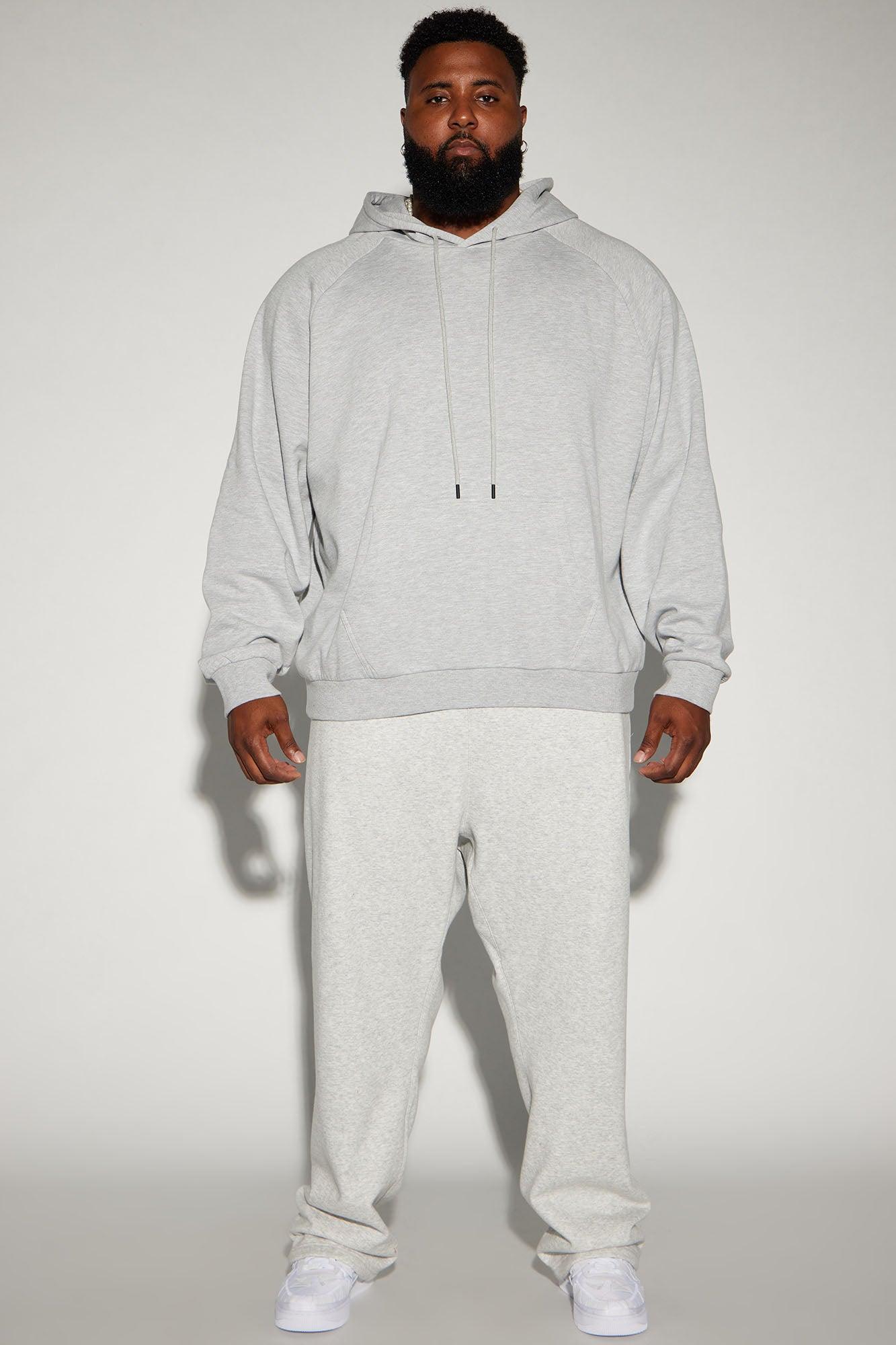 Tyson Heavyweight Straight Sweatpants - Heather Grey Product Image