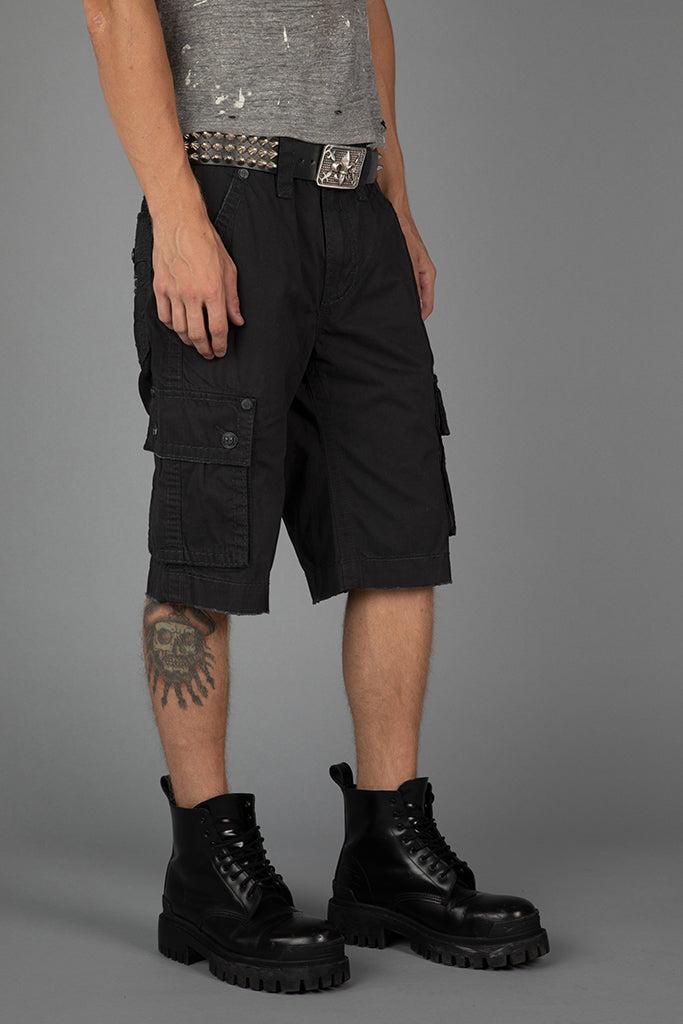 Black Cargo Shorts Male Product Image