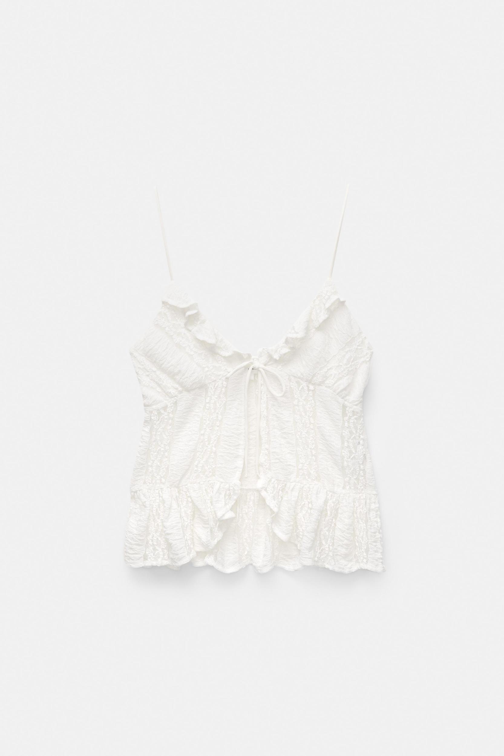 Lace frill top Product Image