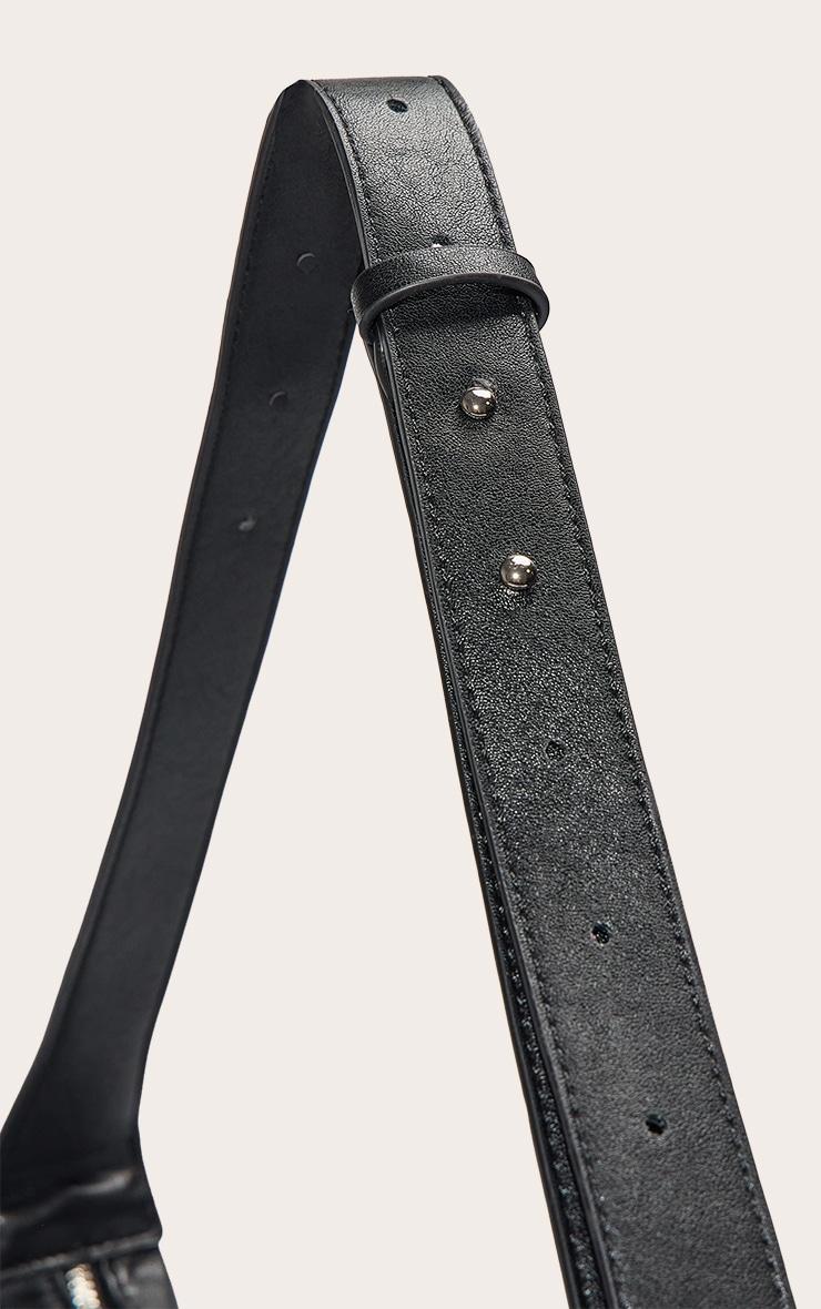 Black Slouchy Crescent Cross Body Bag Product Image