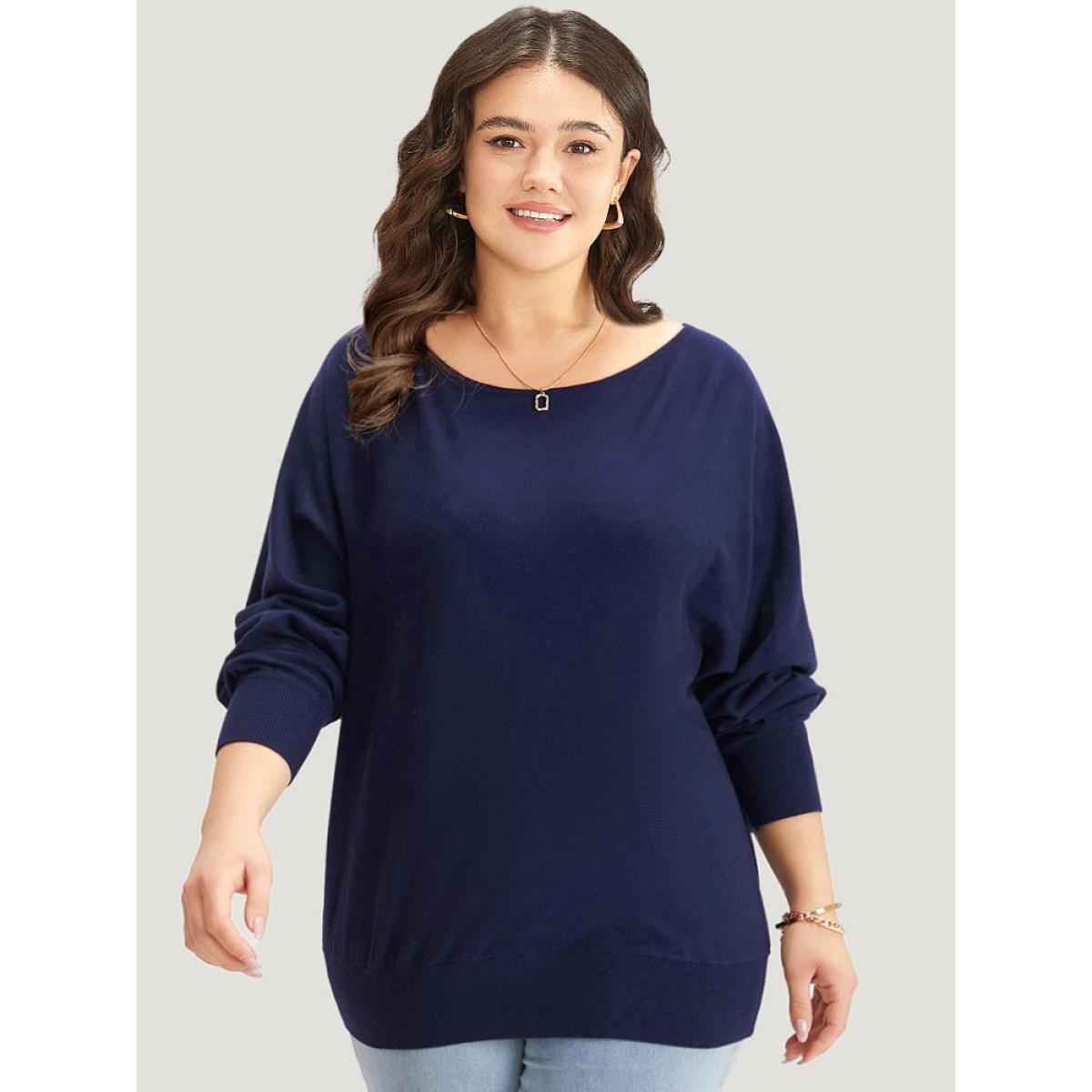 Plus Size Anti-Pilling Cable Knit Turtle Neck Patchwork Pullover Burgundy Women Casual Loose Long Sleeve Turtleneck Dailywear Pullovers BloomChic 10/M Product Image