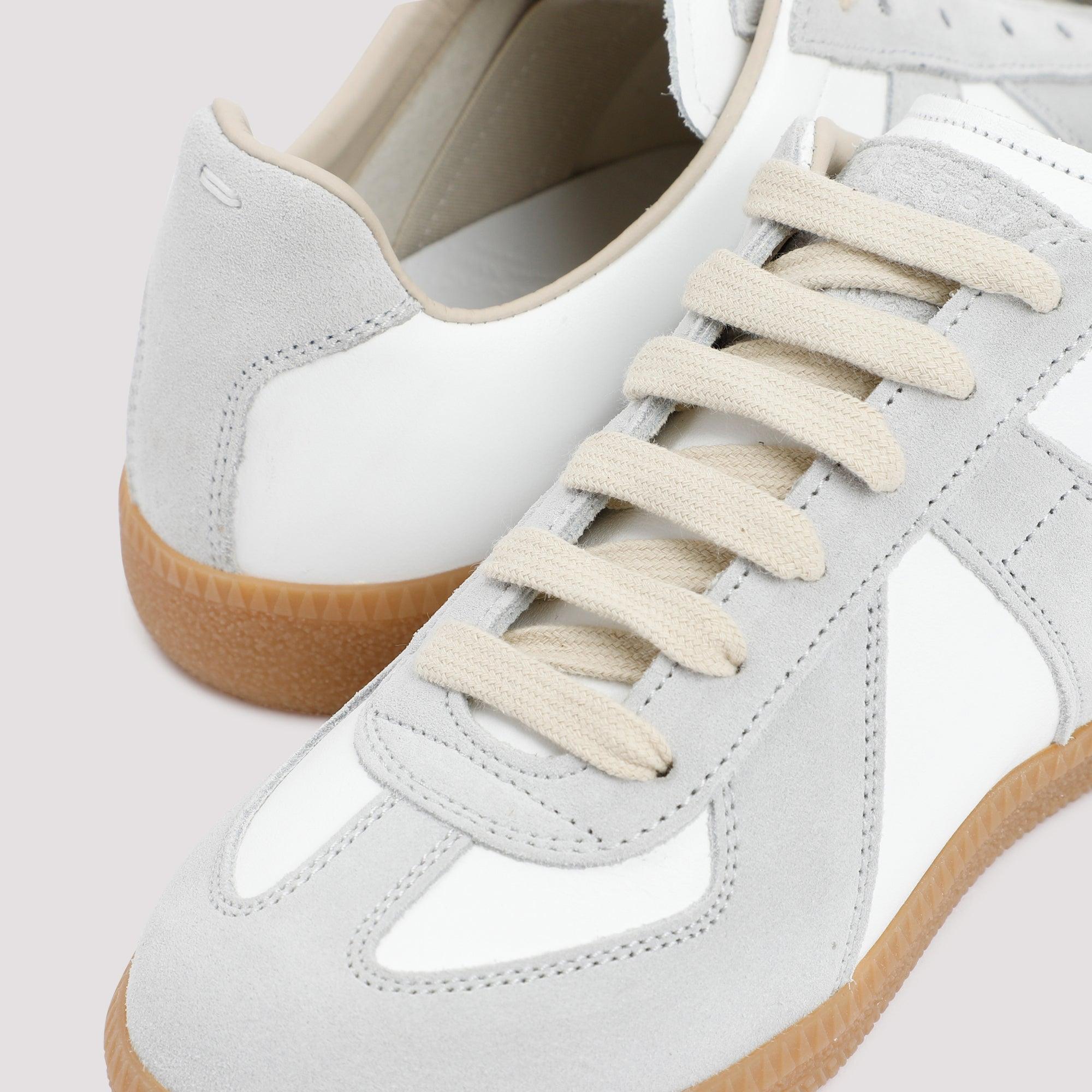 MAISON MARGIELA Replica Leather And Suede Sneakers In White Product Image