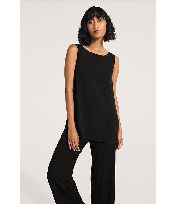Eileen Fisher Tencel™ Lyocell Stretch Knit Jersey Wide Leg Pull-On Pants Product Image