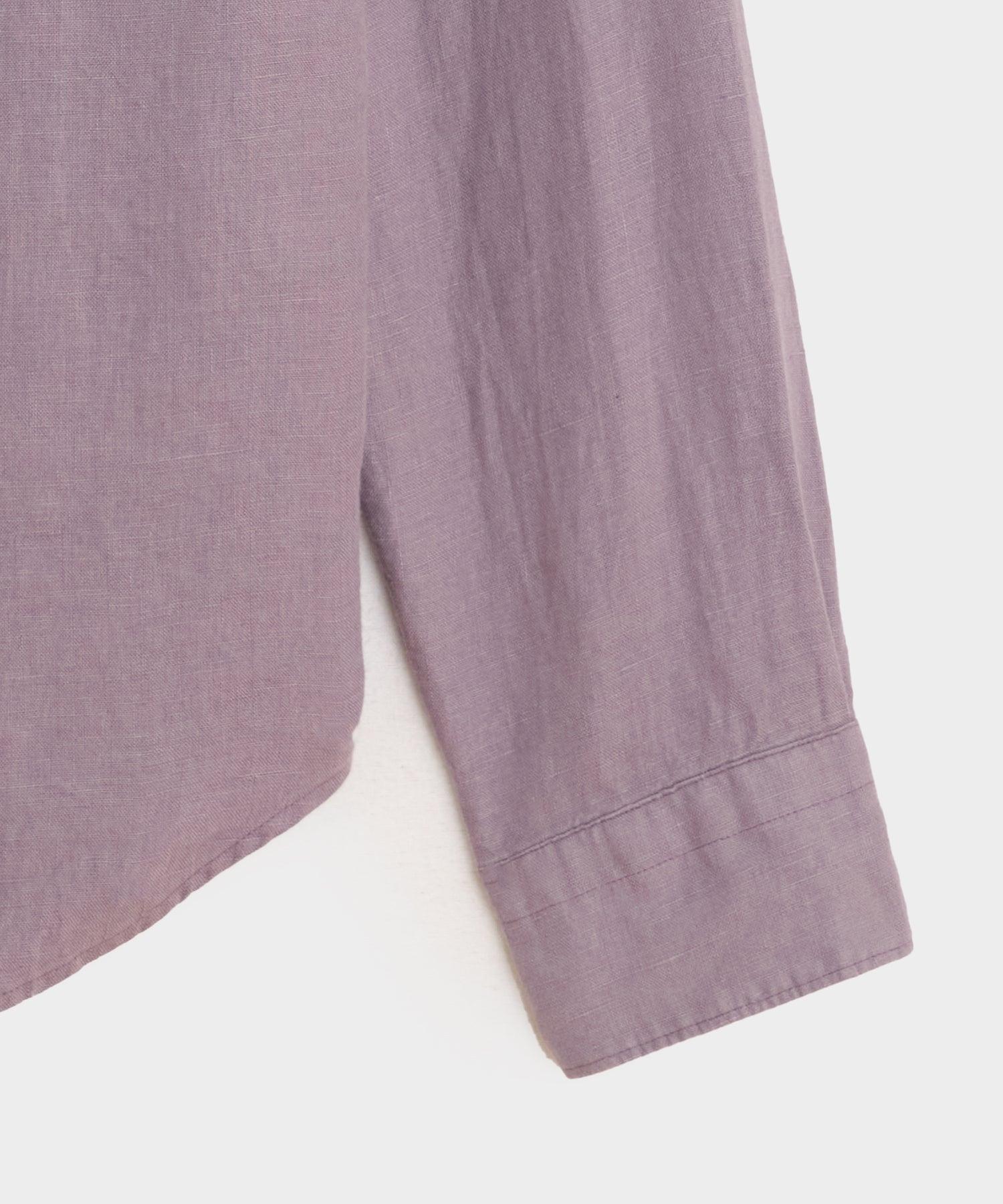 Slim Sea Soft Irish Linen Point Collar Shirt Product Image